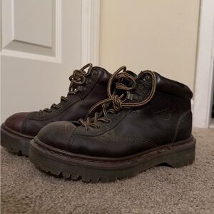 Vintage Dr Martens England Ankle Boots Brown M7 W8